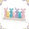 Glitzhome® 11.75" Easter Wooden Bunny Family Table Décor